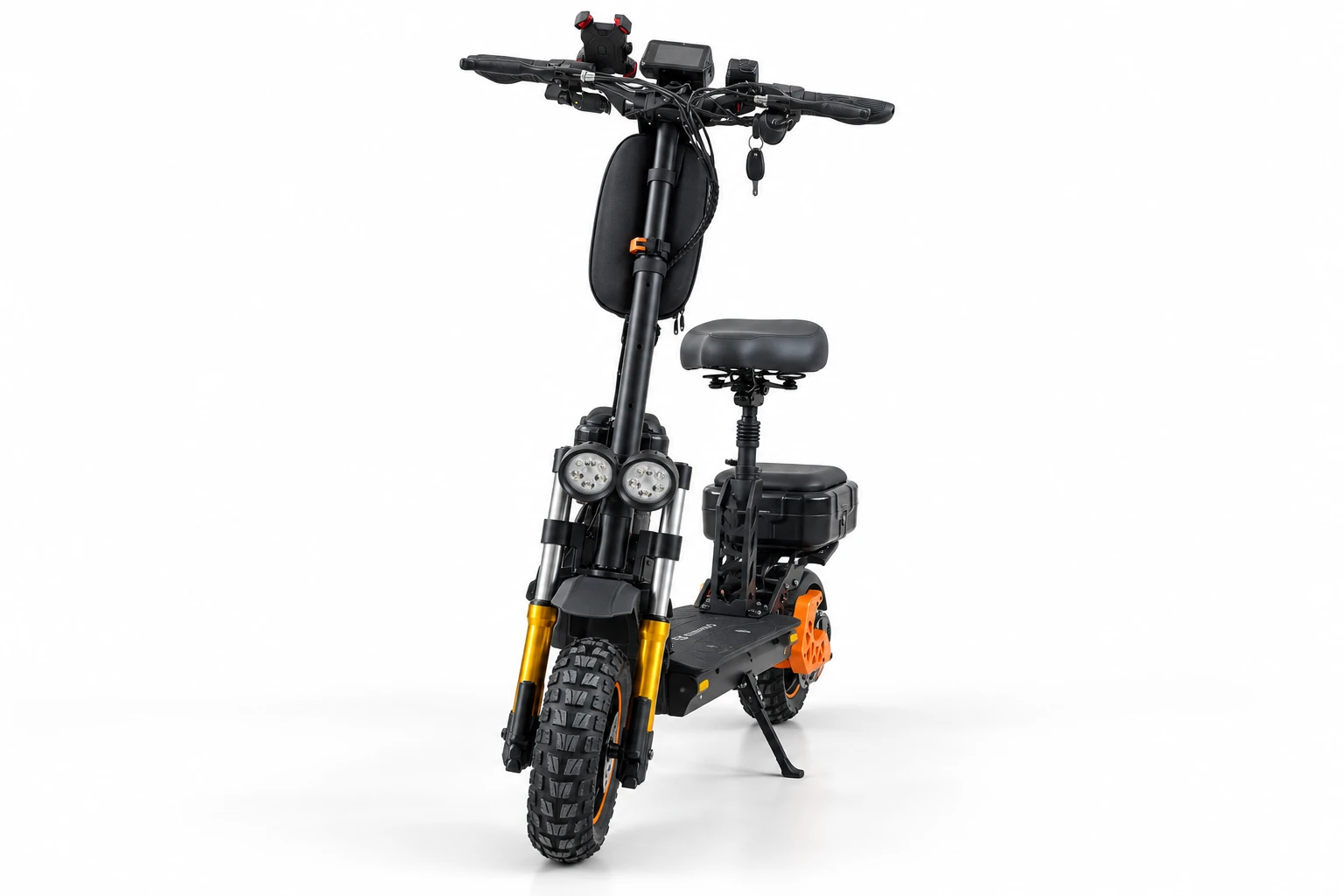 Patinete elétrico Bonmad M5 Pro preto e laranja - frente