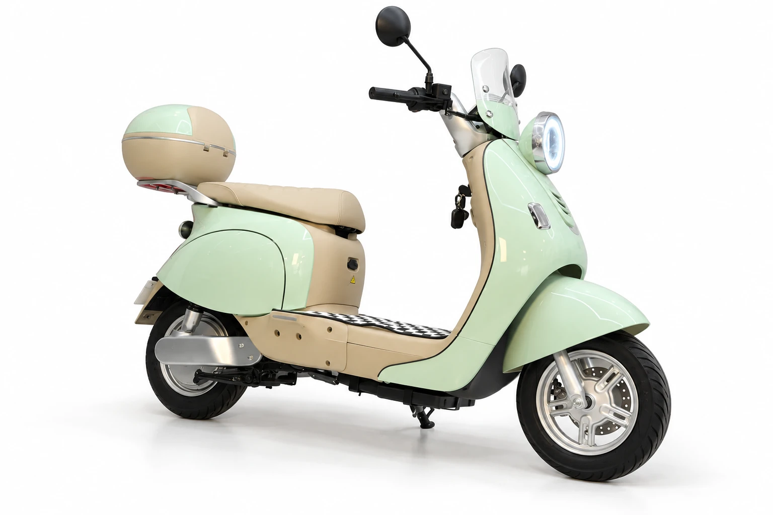 Scooter elétrica Cappuccino verde - lateral direita