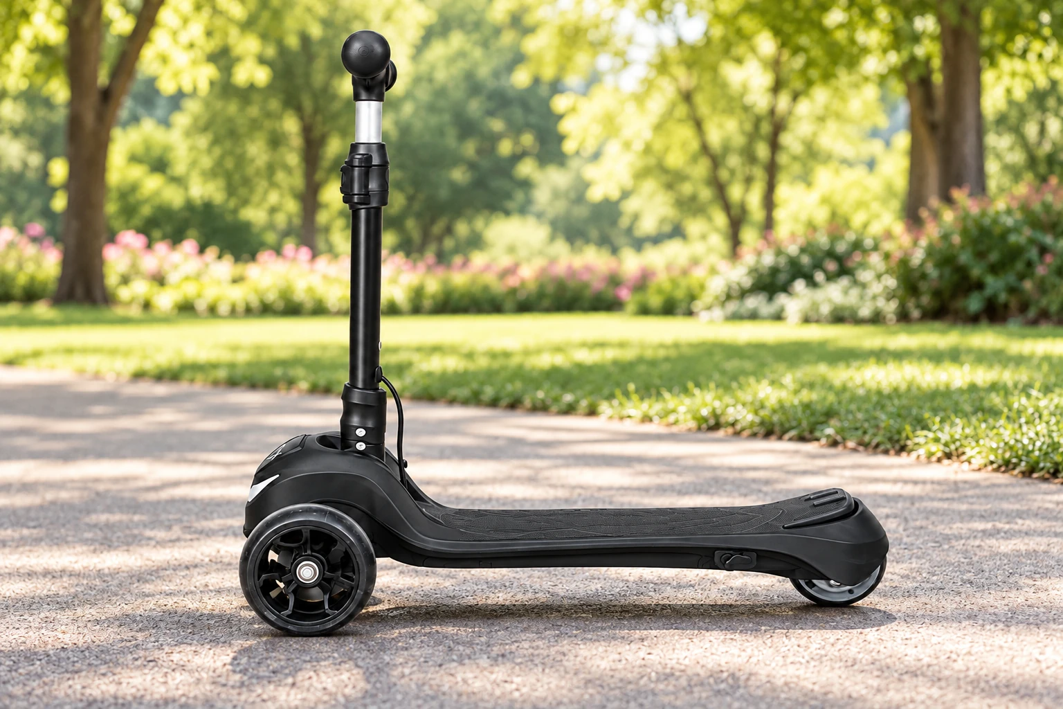 Patinete infantil Fox YL-01 preto - cenário no parque