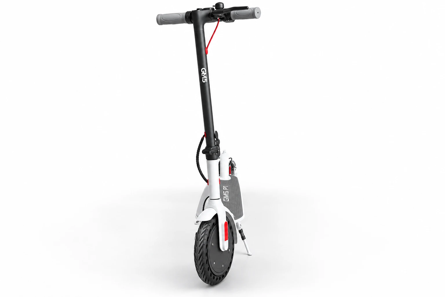Patinete elétrico GM5 P1 branco e preto - frente