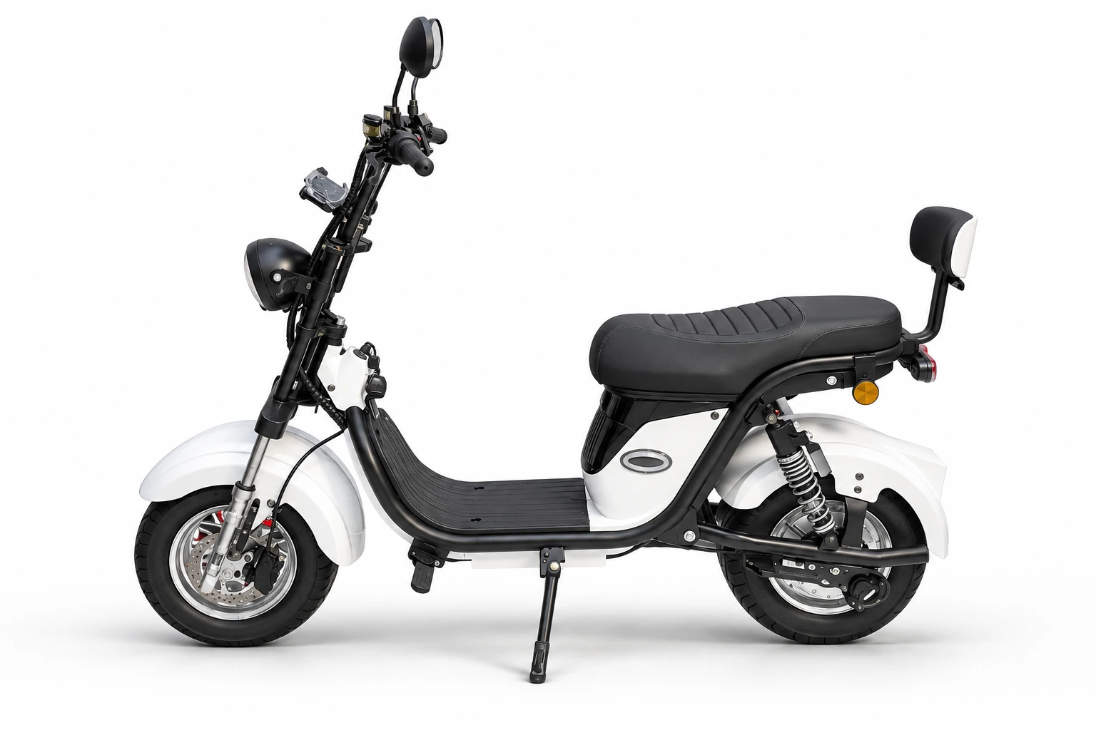 Scooter elétrica X18 Stylus branca - lateral esquerda