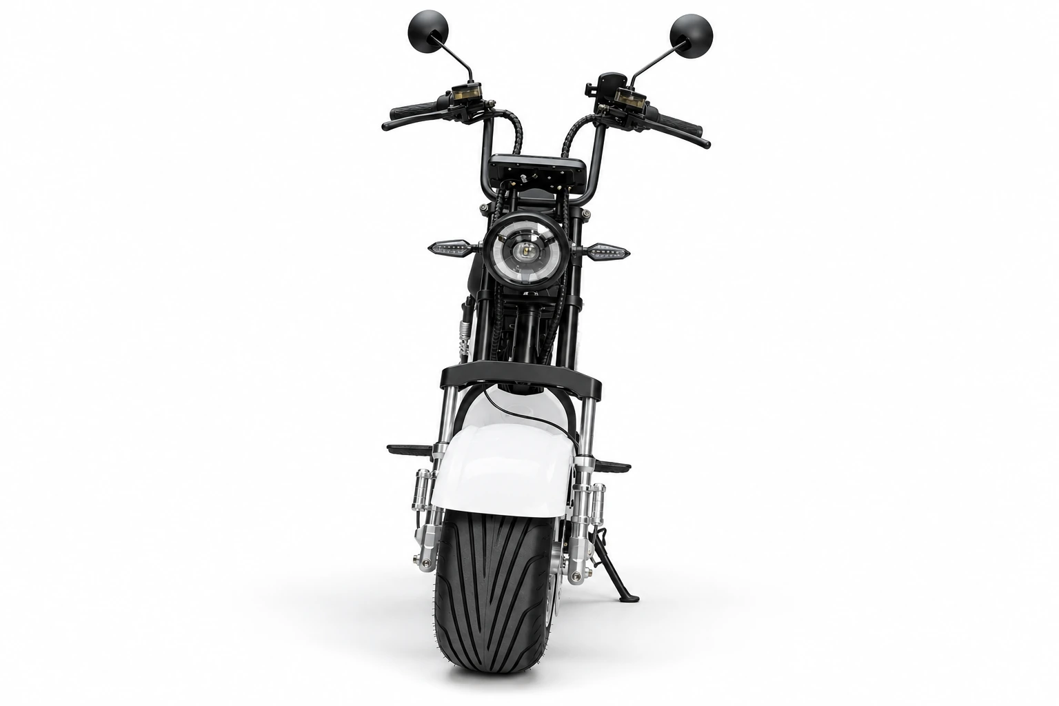 Scooter elétrica X18 Stylus branca - vista frontal