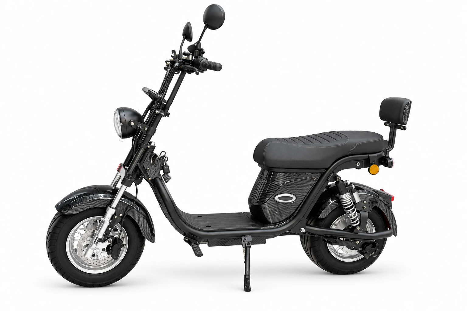 Scooter elétrica X18 Stylus preta - lateral esquerda